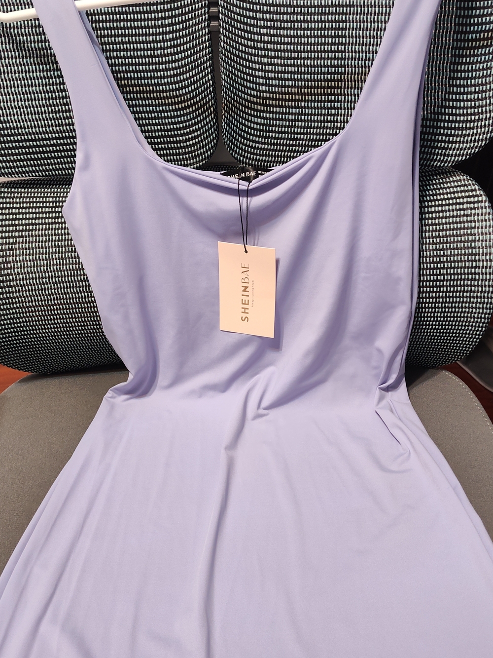 SHEIN Lavender Scoop Neck Dress